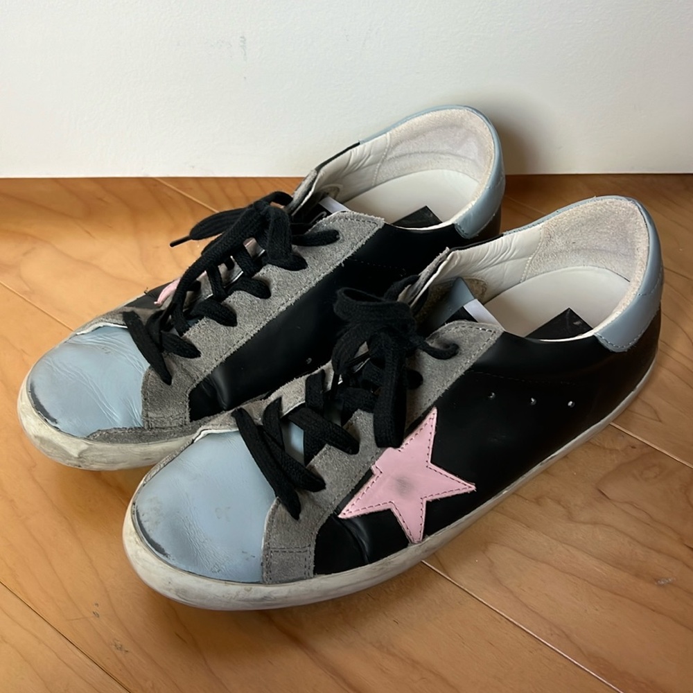 GOLDEN GOOSE | Super Star Sneaker | Size 11US / 41EU, Blue/Pink